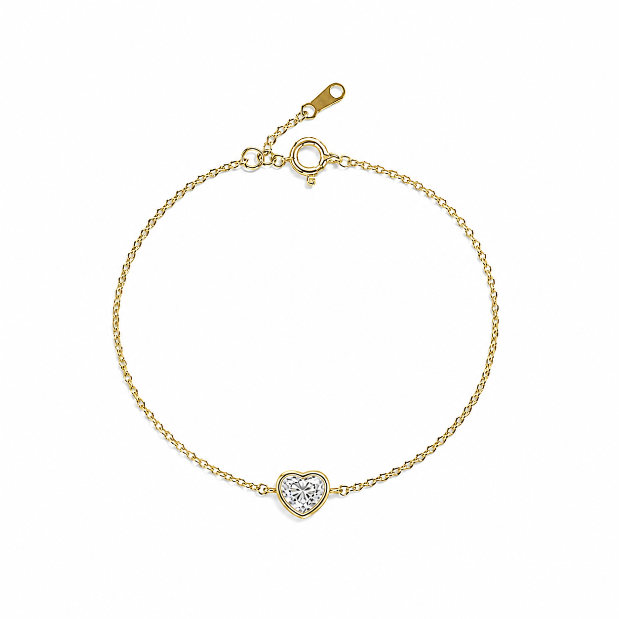 Heart Solitaire Bracelet