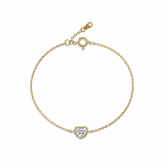 Heart Solitaire Bracelet