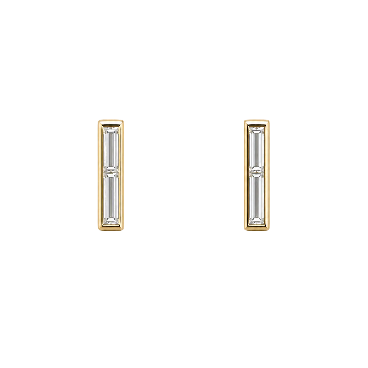 Twin Baguette Studs