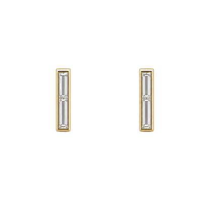 Twin Baguette Studs