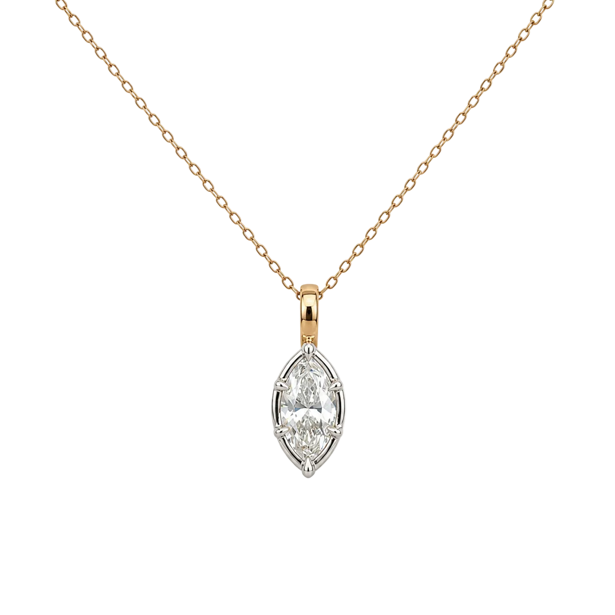 Georgian White Eye Pendant